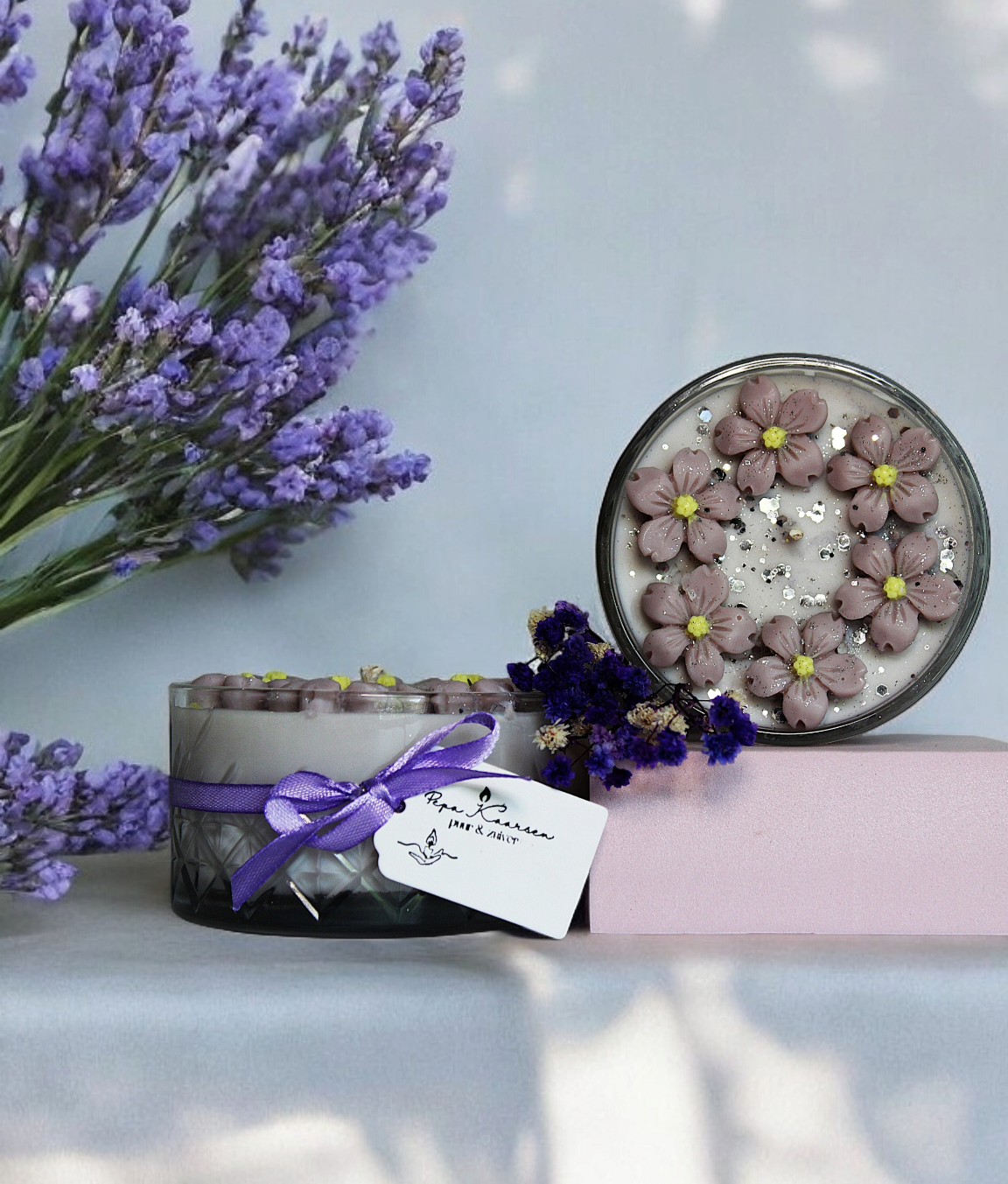 Blooming Candle Paars - Lavendel