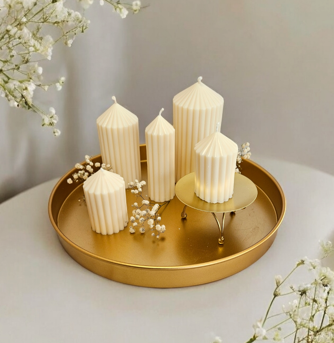 Ribbed Pillar Set